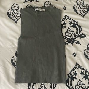 Zara ribbed knit top.